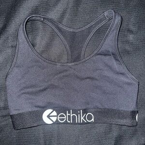 Ethika Black Sports Bra Racerback